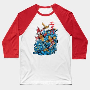 Koi Fish Japan Style. Baseball T-Shirt